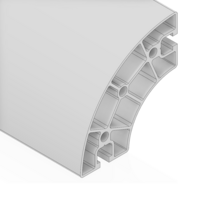 MODULAR SOLUTIONS EXTRUDED PROFILE<br>90MM X 90MM ROUND CORNER, CUT TO THE LENGTH OF 1000 MM